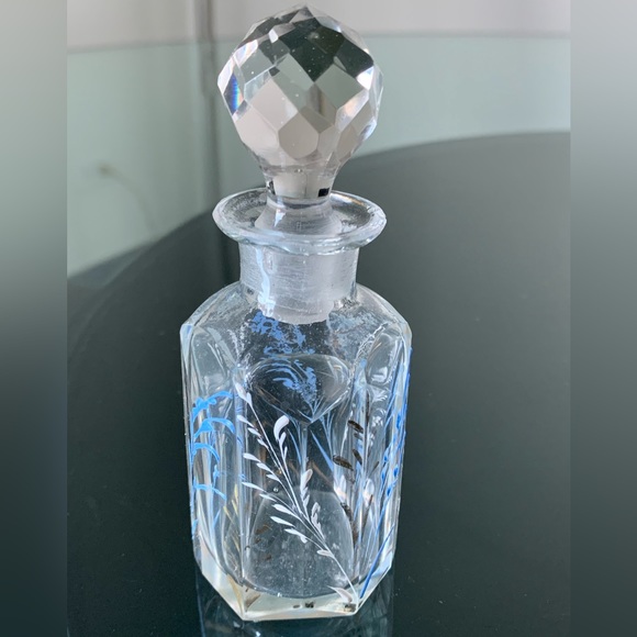 Antique hand painted Victorian bottle - Picture 1 of 14